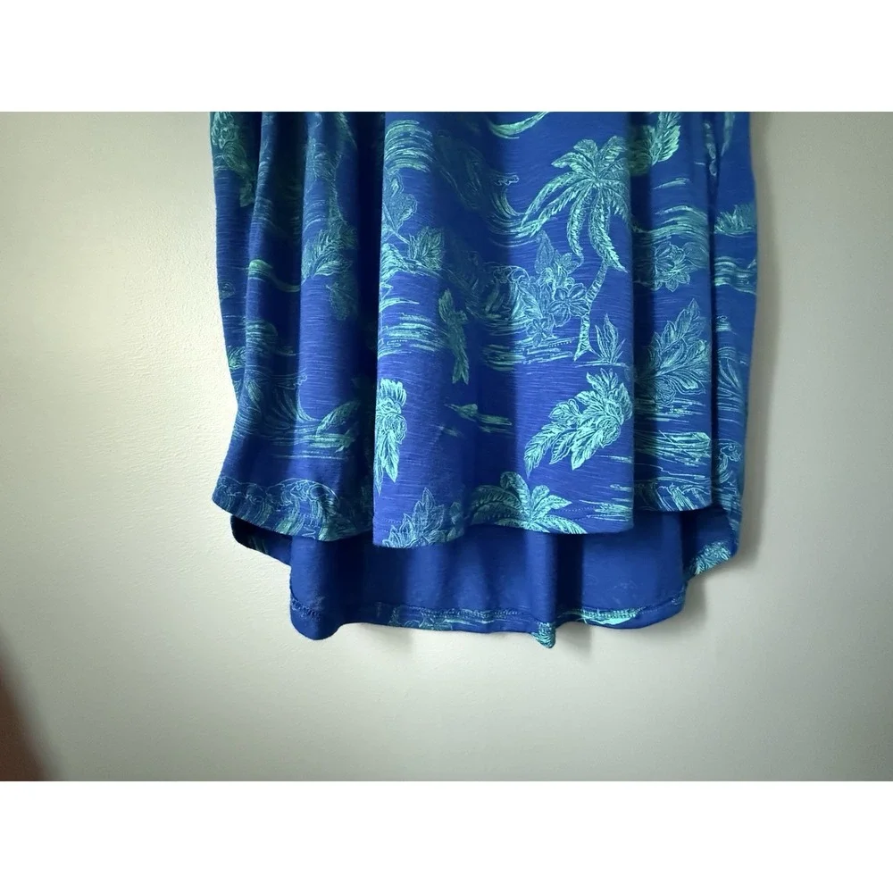 Outdoor Oasis One Size Royal Blue Gauzy Beach Pool Swim Cover Up Tunic Kimono - Picture 9 of 11